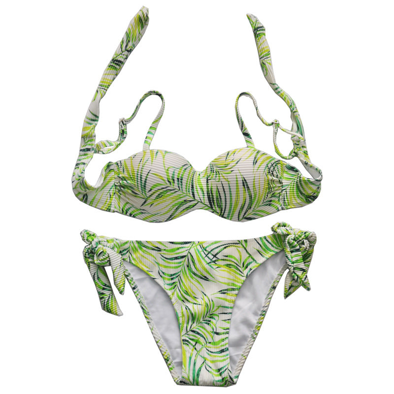 Women Boho Gathering Swimwear Sexy Bikini Swimsuit Smart Sexy Underwire Bikini