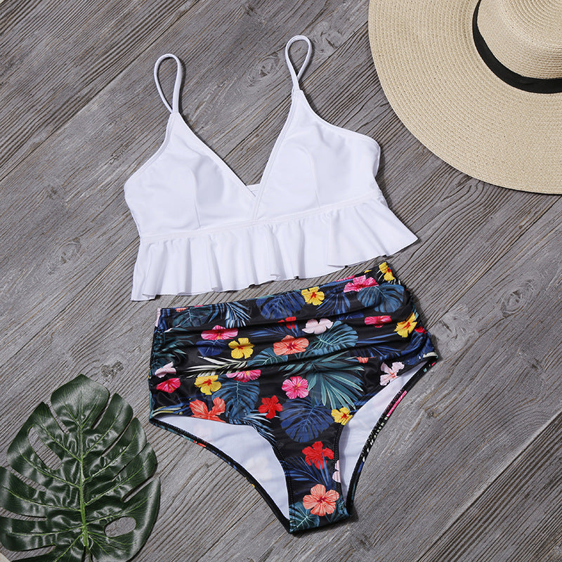 Swimsuit Women Ruffle Swimwear Bikini Bikini