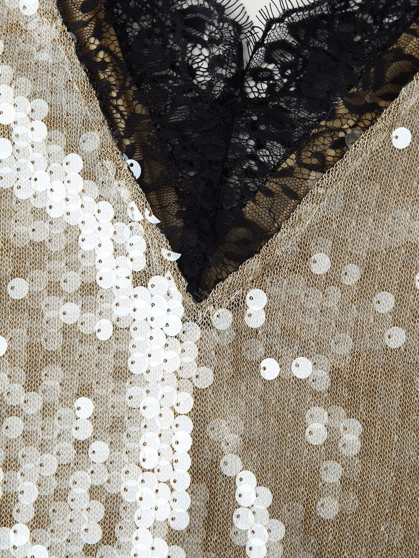 Women Clothing Top Beads Decoration Lace Dress