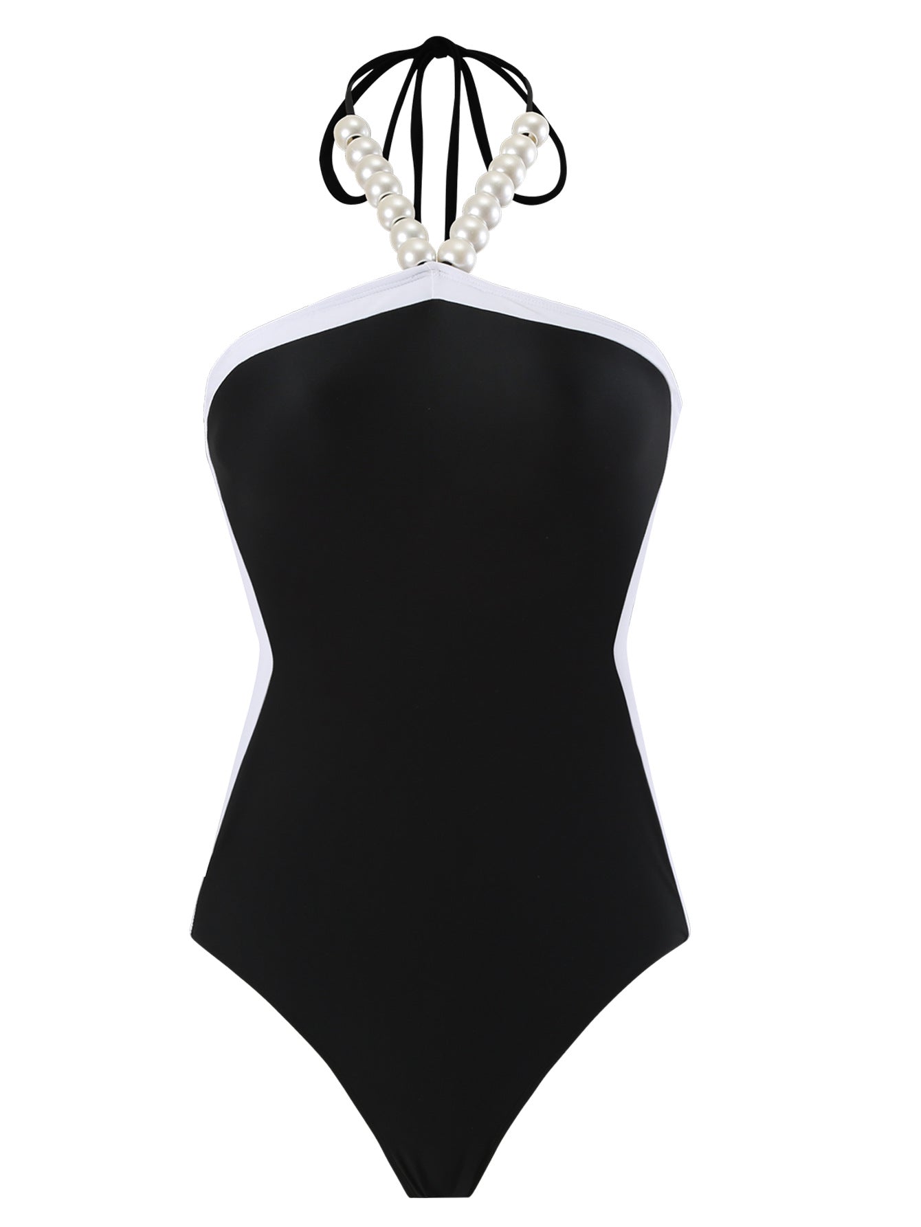 Lonkey Swimsuit Two Piece Solid Color Transparent Mesh Flying Edge Skirt Swimsuit
