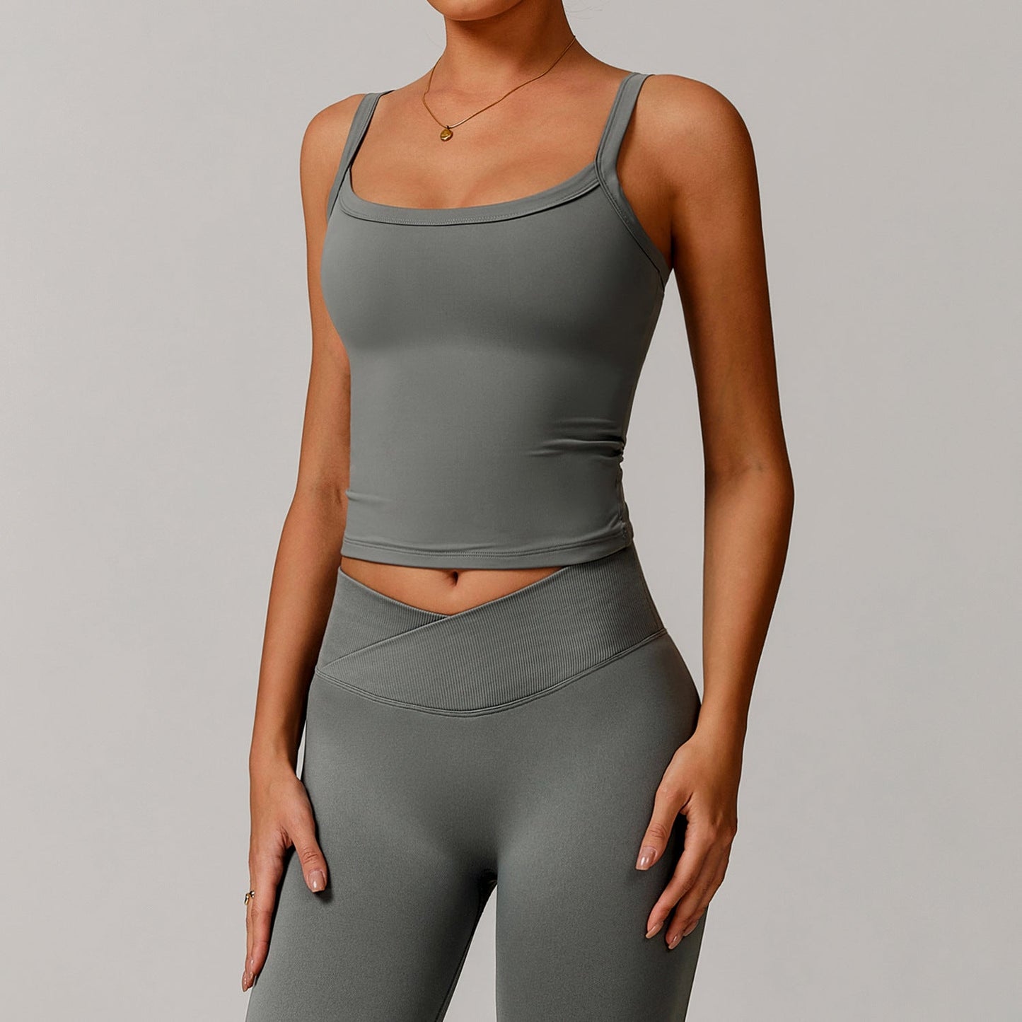 Brushed Vest Workout Clothes Bra High Strength Sports Underwear Sling Beauty Back Yoga Vest