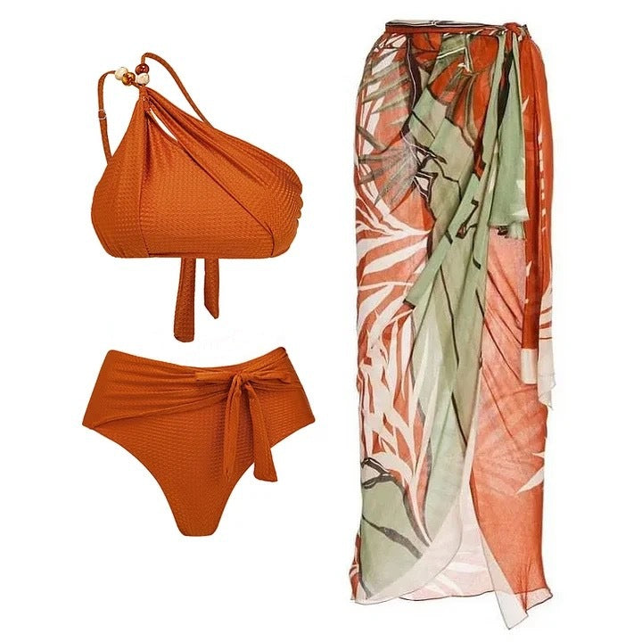 Push up Bikini Sexy High Waist Bikini Split Swimsuit Chiffon Dress