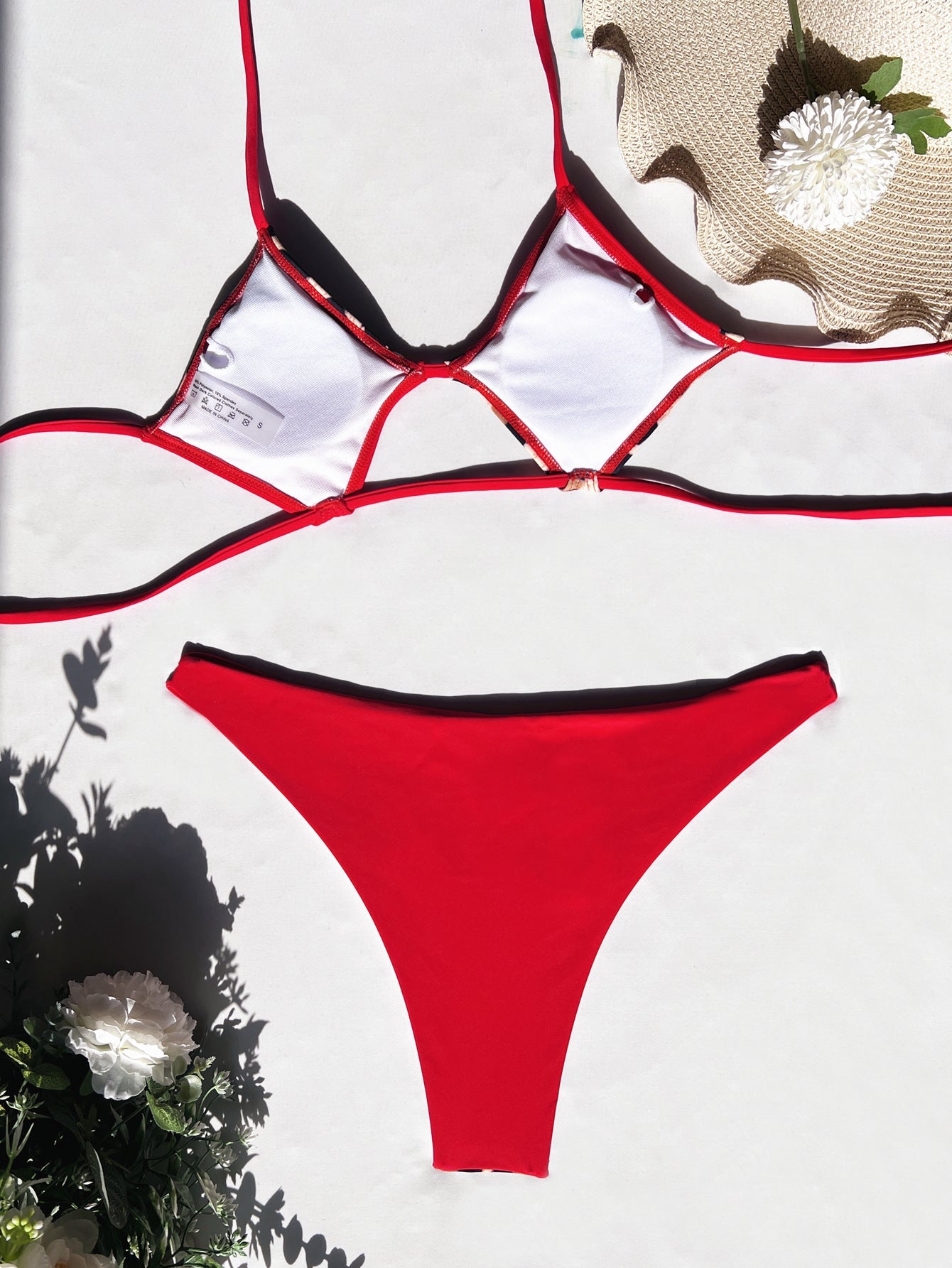 New Bikini Color Matching Swimsuit Backless Swimsuit Women Sexy Swimsuit Strap Bikini